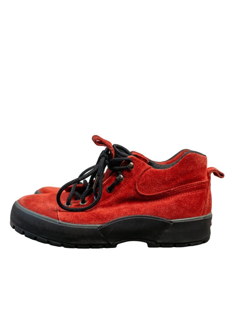 Cole Haan Red Suede Lace-Up Boots - Size 8.5